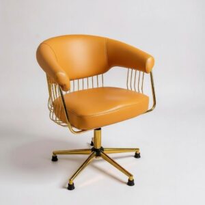 Kauför Tarama ve Saç Kesim Koltuğu - Gold telli Turuncu