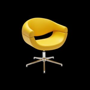 Kuaför Saç Kesim ve Tarama Koltuğu - Çift Kat Sarı