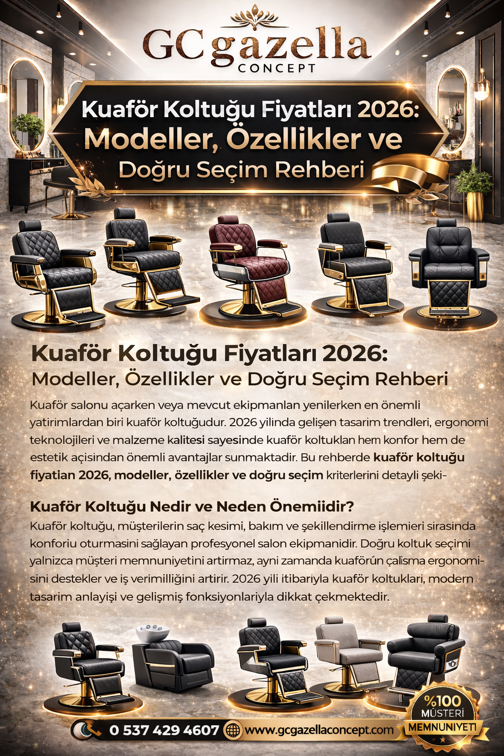 Kuaför Koltuğu Fiyatları 2026