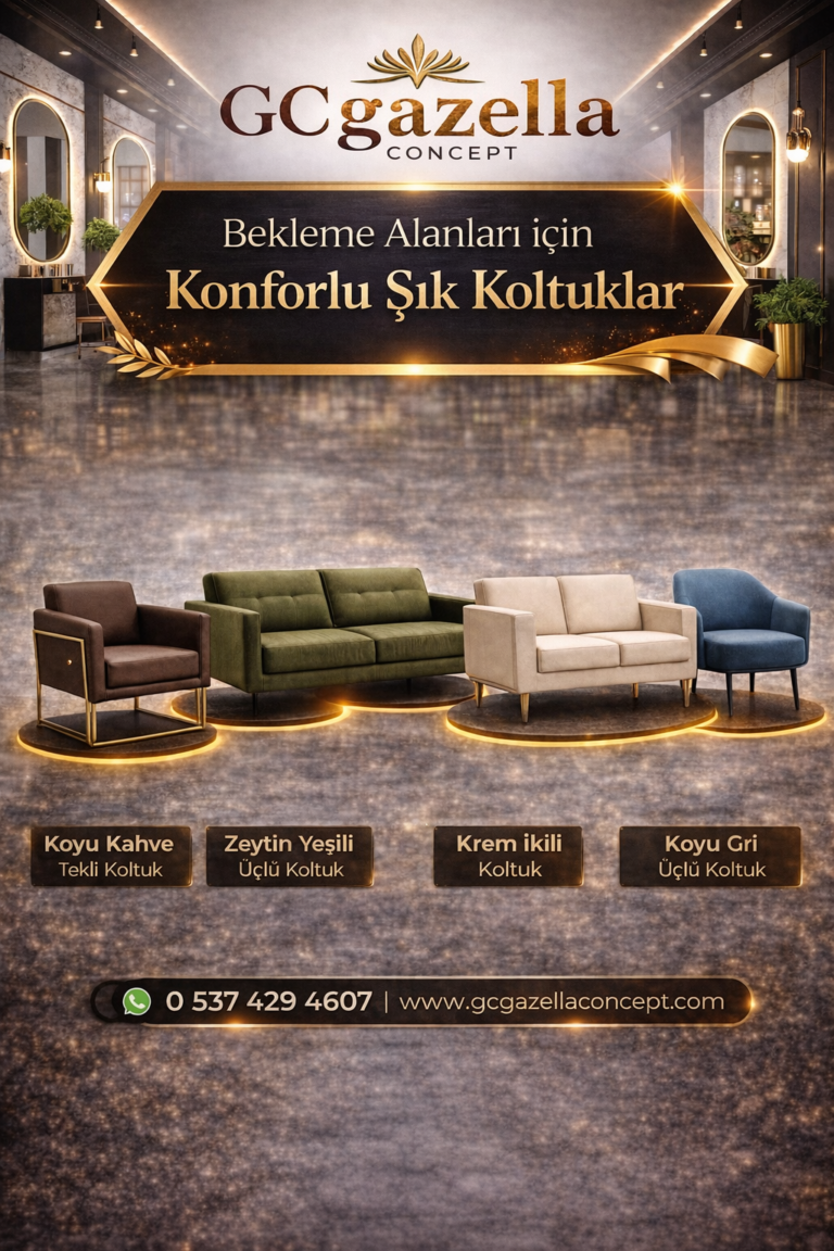 bekleme alanları için şık konforlu koltuklar