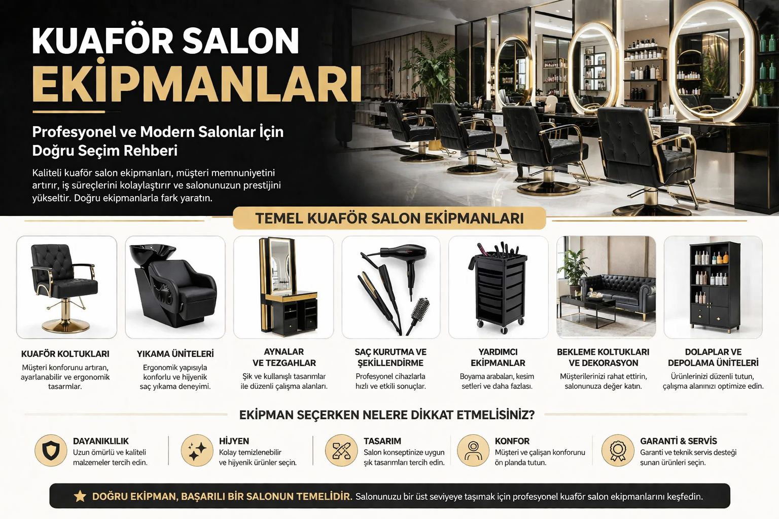 kuaför salon ekipmanları