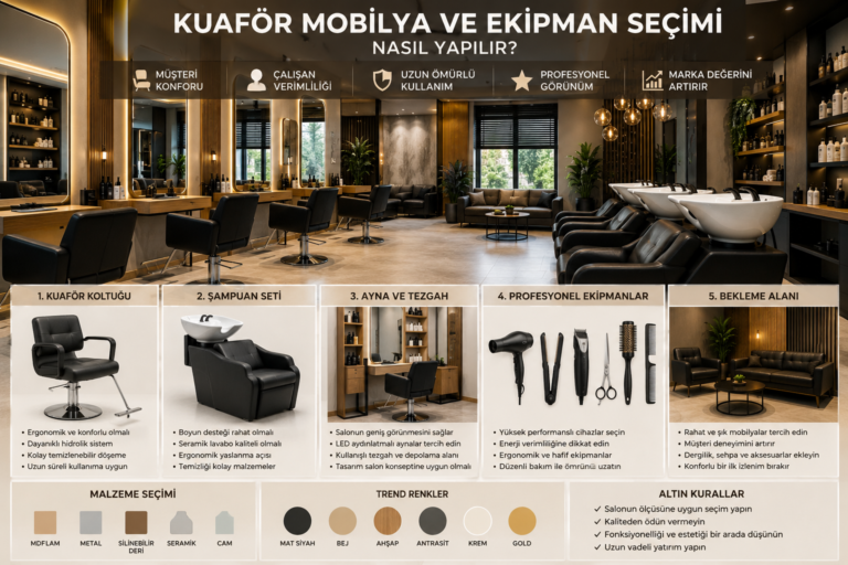 Kuaför Mobilya ve Ekipman Seçimi Nasıl Yapılır