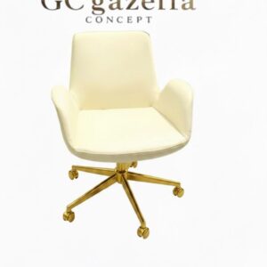 Ofis Çalışma Koltuğu - sarı yıldız ayak beyaz gazellaconcept