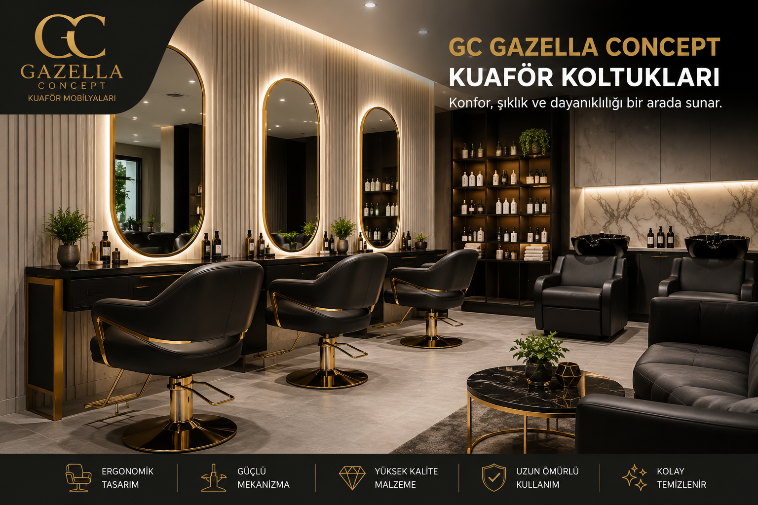 GC Gazella Concept Kuaför Koltukları