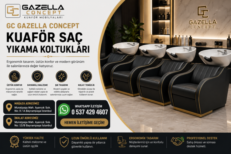 GC Gazella Concept kuaför saç yıkama koltukları