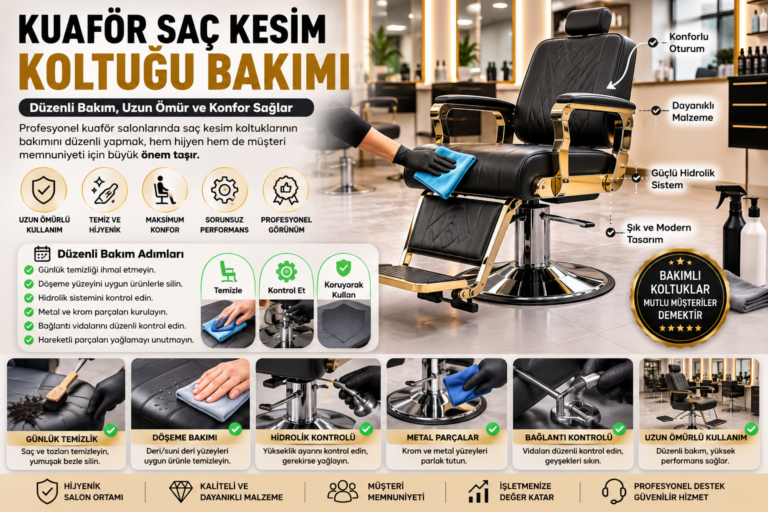 kuaför saç kesim koltuğu bakımı