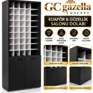 Kuaför Havlu ve Boya Dolabı Siyah