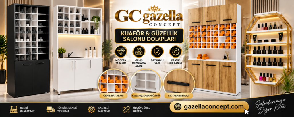 Gazella Concept kuaför ve güzellik salonu mobilyaları